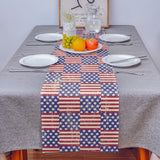 Red Independence day retro flag element Table Runner Place Mats - LeobonZone
