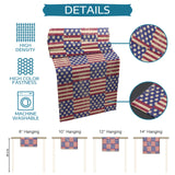 Red Independence day retro flag element Table Runner Place Mats - LeobonZone