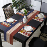 American Independence Day punk style Table Flag And Table Mat Suit - LeobonZone