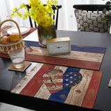 American Independence Day punk style Table Flag And Table Mat Suit - LeobonZone