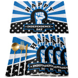 Blue Happy Independence Day Personalized Table Placemats - LeobonZone
