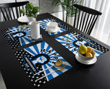 Blue Happy Independence Day Personalized Table Placemats - LeobonZone