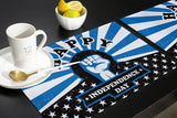 Blue Happy Independence Day Personalized Table Placemats - LeobonZone
