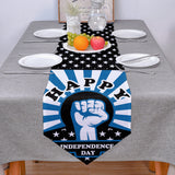 Blue Happy Independence Day Sharp Angle Table Runner Place Mats