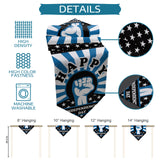 Blue Happy Independence Day Sharp Angle Table Runner Place Mats - LeobonZone