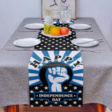 Blue Happy Independence Day Table Runner Place Mats - LeobonZone