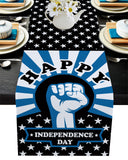 Blue Happy Independence Day Table Runner Place Mats