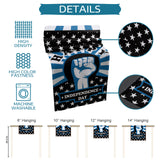 Blue Happy Independence Day Table Runner Place Mats - LeobonZone