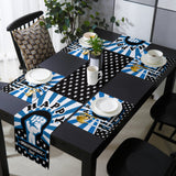 Blue Happy Independence Day Table Flag And Table Mat Suit