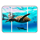 Summer sea turtle Sponge Rillet Rubber Rugs - LeobonZone