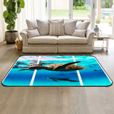 Summer sea turtle Sponge Rillet Rubber Rugs