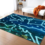 Summer ocean biological Right Angle Felt Rugs - LeobonZone