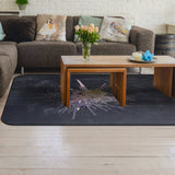 Black splash ink Sponge Rillet Rubber Rugs - LeobonZone