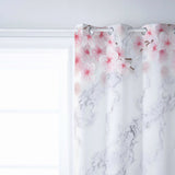 Pink Marble peach blossom window curtains - LeobonZone