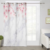 Pink Marble peach blossom window curtains - LeobonZone