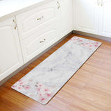 Pink Marble peach blossom Leather Doormat - LeobonZone