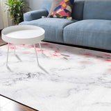 Pink Marble peach blossom Sponge Rillet Rubber Rugs - LeobonZone