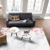 Pink Marble peach blossom Right Angle Felt Rugs - LeobonZone