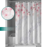 Pink Marble peach blossom Waterproof Durable Shower Curtain - LeobonZone