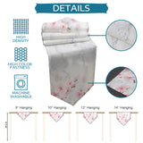 Pink Marble peach blossom Table Runner Place Mats Sharp Angle - LeobonZone