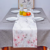 Pink Marble peach blossom Table Runner Place Mats - LeobonZone