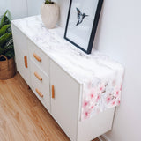 Pink Marble peach blossom Table Runner Place Mats - LeobonZone