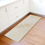 Beige Marble Texture Leather Doormat - LeobonZone