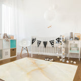 Beige Marble Texture Right Angle Felt Rugs - LeobonZone