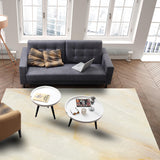 Beige Marble Texture Right Angle Felt Rugs - LeobonZone