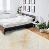Beige Marble Texture Right Angle Felt Rugs - LeobonZone
