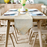 Beige Marble Texture Table Runner Place Mats Sharp Angle - LeobonZone
