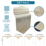 Beige Marble Texture Table Runner Place Mats Sharp Angle - LeobonZone