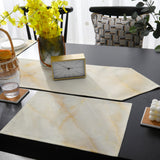 Beige Marble Texture Table Flag And Table Mat Suit Sharp angle - LeobonZone