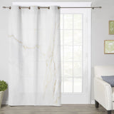 Simplicity Gray Marble texture window curtains - LeobonZone