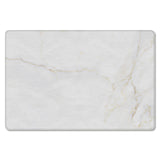 Simplicity Gray Marble texture Leather Doormat - LeobonZone