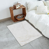 Simplicity Gray Marble texture Leather Doormat - LeobonZone