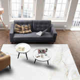 Simplicity Gray Marble texture Right Angle Felt Rugs - LeobonZone