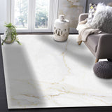 Simplicity Gray Marble texture Right Angle Felt Rugs - LeobonZone