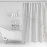 Simplicity Gray Marble texture Waterproof Durable Shower Curtain - LeobonZone