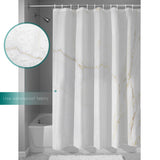 Simplicity Gray Marble texture Waterproof Durable Shower Curtain - LeobonZone