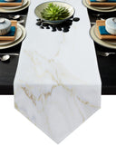 Simplicity Gray Marble texture Table Runner Place Mats Sharp Angle - LeobonZone