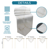 Simplicity Gray Marble texture Table Runner Place Mats Sharp Angle - LeobonZone