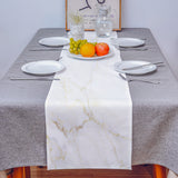 Simplicity Gray Marble texture Table Runner Place Mats - LeobonZone
