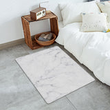 Gray Marble Texture Leather Doormat - LeobonZone