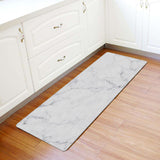 Gray Marble Texture Leather Doormat - LeobonZone