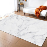 Gray Marble Texture Right Angle Felt Rugs - LeobonZone