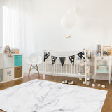 Gray Marble Texture Right Angle Felt Rugs - LeobonZone