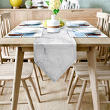 Gray Marble Texture Table Runner Place Mats Sharp Angle - LeobonZone