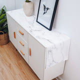 Gray Marble Texture Table Runner Place Mats - LeobonZone
