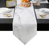 Gray Marble Texture Table Flag And Table Mat Suit Sharp angle - LeobonZone